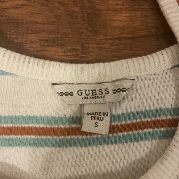 New Without Tags Guess White Striped Crop Top - Picture 7 of 10